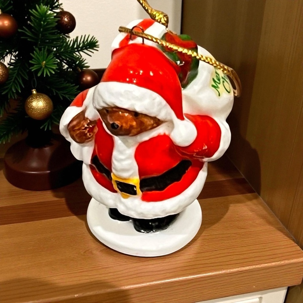 Paddington Bear Santa Claus 3” Christmas Ornament Vintage 1984